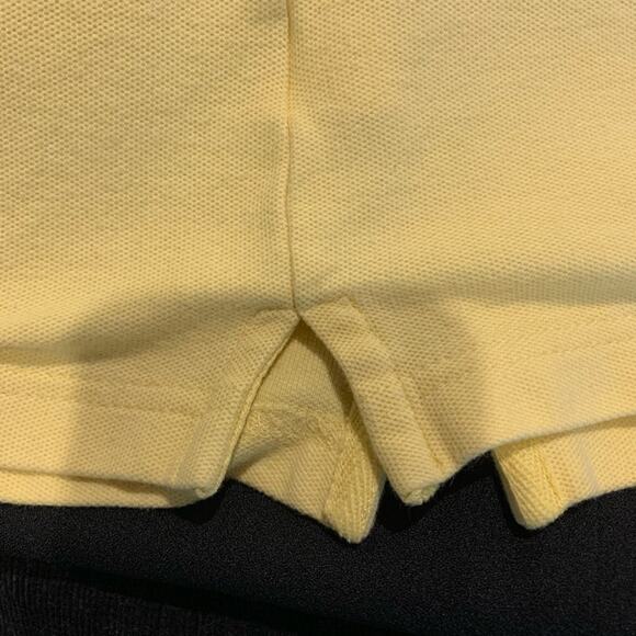 Pale Yellow Y2K Polo Shirt Sz Medium Croft & Barrow - Picture 4 of 9